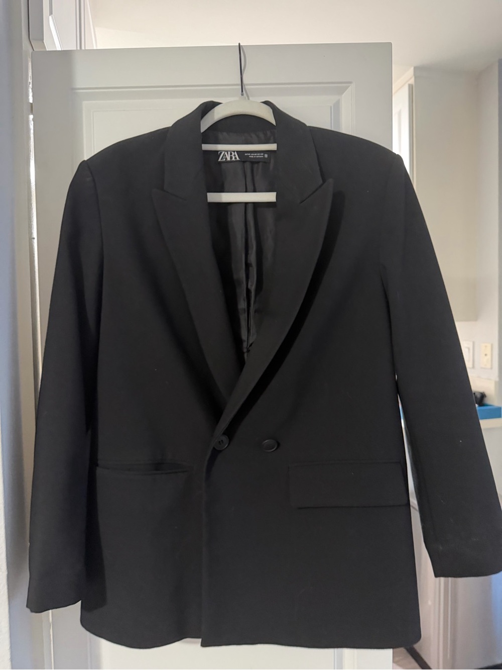 ZARA women’s oversized Black Double-Breasted blazer